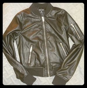 New look jacket faux leather bomber never worn